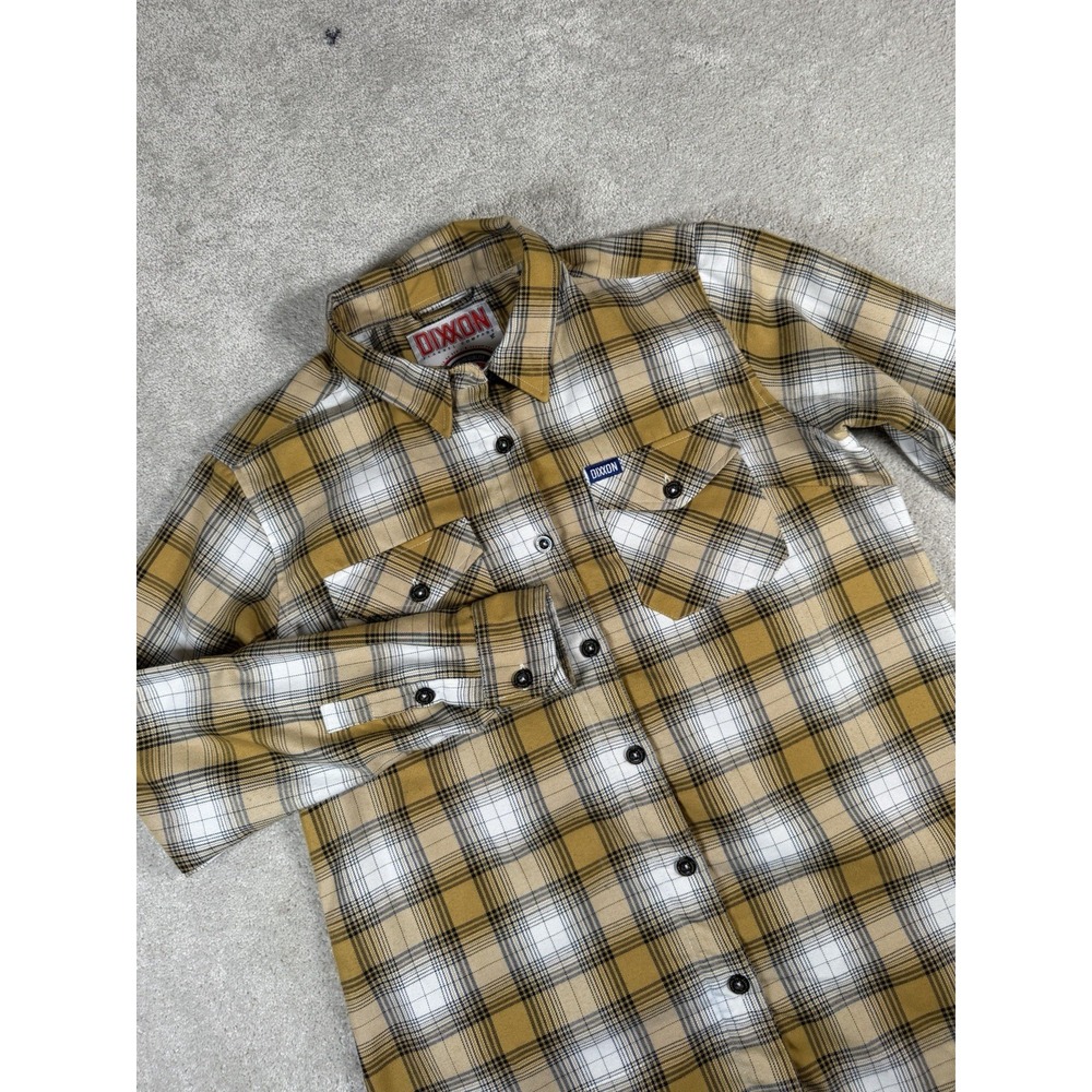 Dixxon Flannel Company "Lager" Men's Large Yellow/White Plaid Button-Up Premium